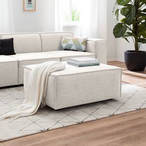 Repose-pieds KINX rectangulaire Tissu Milan : Blanc vieilli