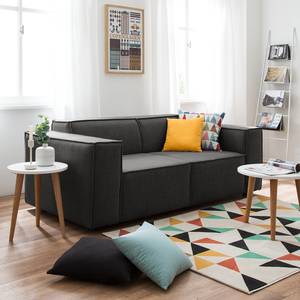 2-Sitzer Sofa KINX Webstoff - Webstoff Milan: Anthrazit - Keine Funktion