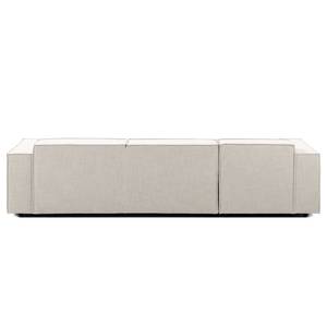Canapé d’angle KINX méridienne Tissu Milan : Blanc vieilli - Largeur : 294 cm - Méridienne courte à gauche (vue de face) - Sans fonction