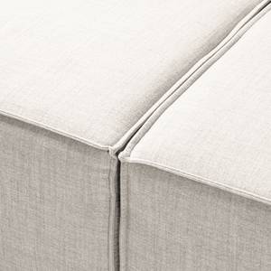 Canapé d’angle KINX méridienne Tissu Milan : Blanc vieilli - Largeur : 294 cm - Méridienne courte à gauche (vue de face) - Sans fonction