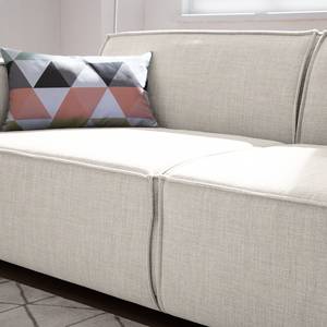 Canapé d’angle KINX méridienne Tissu Milan : Blanc vieilli - Largeur : 294 cm - Méridienne courte à droite (vue de face) - Sans fonction