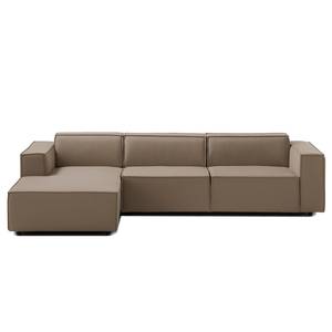 Ecksofa KINX mit Longchair Webstoff - Webstoff Osta: Cappuccino - Breite: 294 cm - Longchair davorstehend links - Keine Funktion