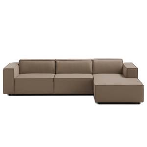 Ecksofa KINX mit Longchair Webstoff - Webstoff Osta: Cappuccino - Breite: 294 cm - Longchair davorstehend rechts - Keine Funktion