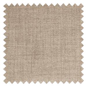 Canapé d’angle KINX ottomane Velours - Tissu Milan : Beige - Méridienne longue à droite (vue de face) - Sans fonction