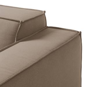 Canapé d’angle KINX ottomane Tissu - Tissu Osta: Cappuccino - Méridienne longue à gauche (vue de face) - Sans fonction