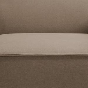 Canapé d’angle KINX ottomane Tissu - Tissu Osta: Cappuccino - Méridienne longue à droite (vue de face) - Sans fonction