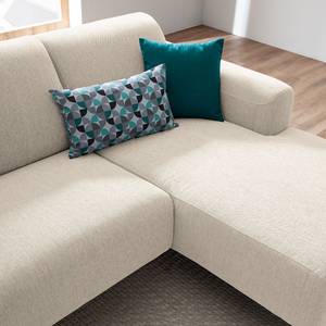 Ecksofa Bora II Webstoff Webstoff Saia: Beige - Longchair davorstehend rechts