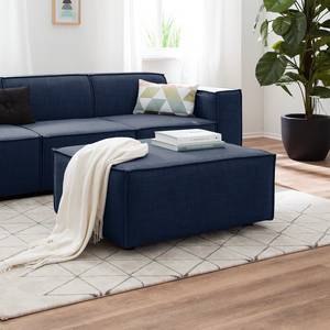 Repose-pieds KINX rectangulaire Tissu Milan : Bleu foncé