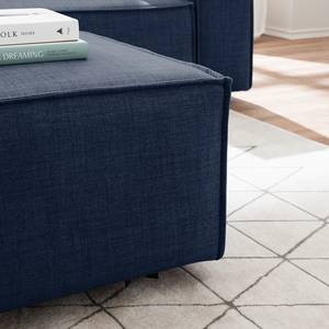 Repose-pieds KINX rectangulaire Tissu Milan : Bleu foncé