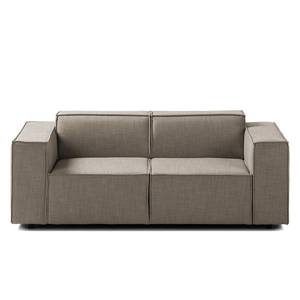 2-Sitzer Sofa KINX Webstoff - Webstoff Milan: Grau-Braun - Keine Funktion