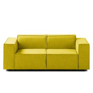 2-Sitzer Sofa KINX Webstoff - Webstoff Milan: Gelb - Keine Funktion