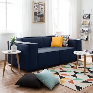 2-Sitzer Sofa KINX Webstoff - Webstoff Milan: Dunkelblau - Keine Funktion