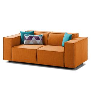 2-Sitzer Sofa KINX Webstoff - Webstoff Milan: Rostbraun - Keine Funktion