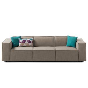 3-Sitzer Sofa KINX Webstoff Milan: Grau-Braun