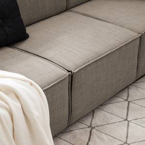 3-Sitzer Sofa KINX Webstoff Milan: Grau-Braun