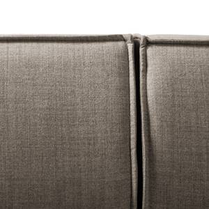 Canapé d’angle KINX méridienne Tissu Milan : Gris-Marron - Largeur : 260 cm - Méridienne courte à gauche (vue de face) - Sans fonction