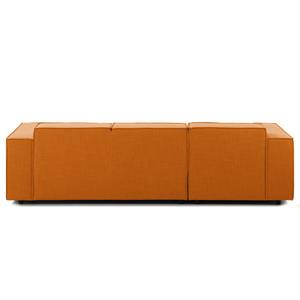 Canapé d’angle KINX méridienne Tissu Milan : Marron rouille - Largeur : 260 cm - Méridienne courte à gauche (vue de face) - Sans fonction