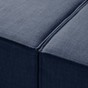 Canapé d’angle KINX méridienne Tissu Milan : Bleu foncé - Largeur : 260 cm - Méridienne courte à droite (vue de face) - Sans fonction