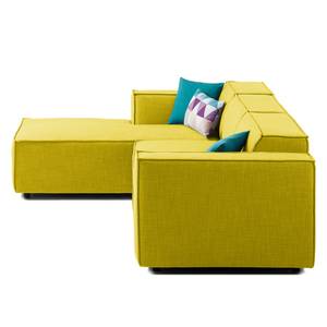 Ecksofa KINX mit Longchair Webstoff - Webstoff Milan: Gelb - Breite: 294 cm - Longchair davorstehend links - Keine Funktion