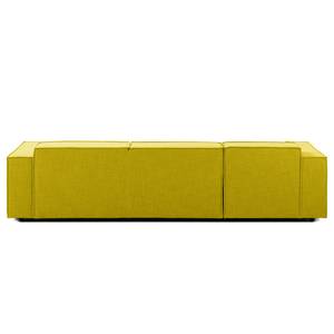 Ecksofa KINX mit Longchair Webstoff - Webstoff Milan: Gelb - Breite: 294 cm - Longchair davorstehend links - Keine Funktion