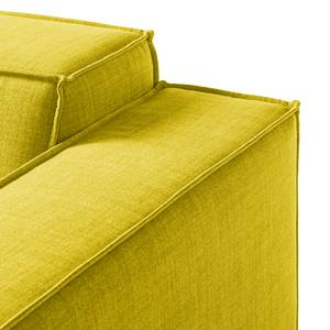 Canapé d’angle KINX méridienne Tissu Milan : Jaune - Largeur : 294 cm - Méridienne courte à gauche (vue de face) - Sans fonction