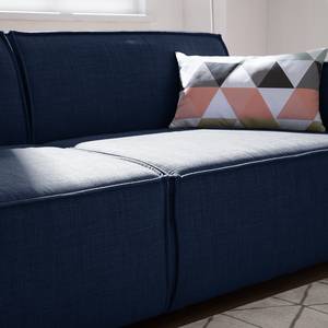 Ecksofa KINX mit Longchair Webstoff - Webstoff Milan: Dunkelblau - Breite: 294 cm - Longchair davorstehend links - Keine Funktion