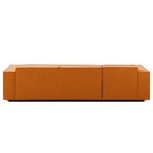 Ecksofa KINX mit Longchair Webstoff - Webstoff Milan: Rostbraun - Breite: 294 cm - Longchair davorstehend links - Keine Funktion