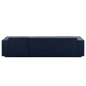 Ecksofa KINX mit Longchair Webstoff - Webstoff Milan: Dunkelblau - Breite: 294 cm - Longchair davorstehend rechts - Keine Funktion