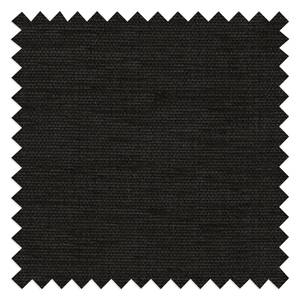 Canapé d’angle Summer Tissu Madu: Noir - Méridienne courte à droite (vue de face) - Sans fonction couchage