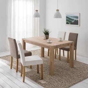 Eettafel LarsWOOD massief eikenhout - Wit geolied eikenhout - 140x90cm