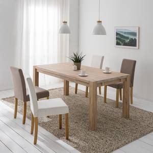 Table RichWOOD Chêne massif - Chêne blanc huilé - 180 x 90 cm