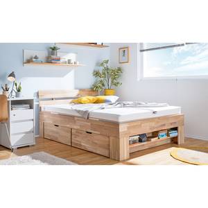 Massief houten bed EosWOOD massief eikenhout - Wit geolied eikenhout - 140 x 200cm