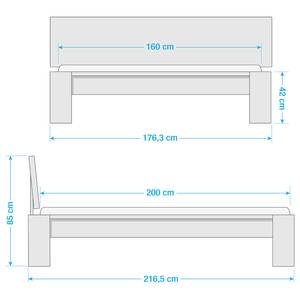 Letto in legno massello ParosWood Quercia - 160 x 200cm