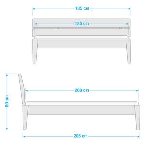 Massivholzbett JillWOOD Kernbuche - 180 x 200cm