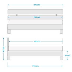 Massivholzbett AresWOOD Kernbuche - 200 x 200cm - Mit Kopfteil