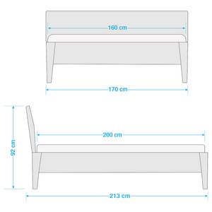 Massief houten bed LayaWOOD Eik - 160 x 200cm