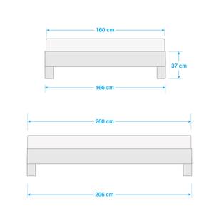 Letto in legno massello AresWOOD Durame di faggio - 160 x 200cm - Senza testiera