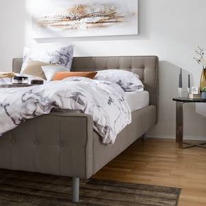 Gestoffeerd bed Chelsea Stof Valona: Beige - 160 x 200cm