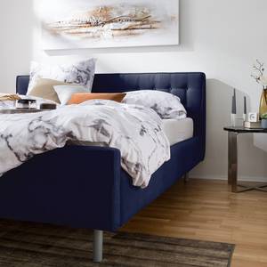 Gestoffeerd bed Chelsea Stof Valona: Donkerblauw - 180 x 200cm