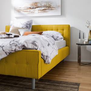 Gestoffeerd bed Chelsea Stof Valona: Mosterdgeel - 180 x 200cm