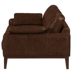 2-Sitzer Sofa HORLEY Echtleder Cerys: Dunkelbraun