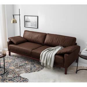 3-Sitzer Sofa HORLEY Echtleder Cerys: Dunkelbraun