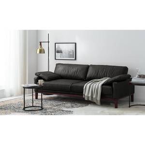 3-Sitzer Sofa HORLEY Echtleder Cerys: Schwarz