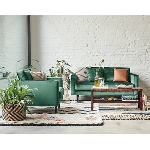 Fauteuil Edina fluweel - Zeegroen