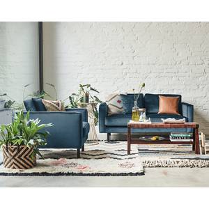 Fauteuil Edina Velours - Bleu foncé