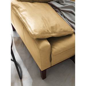 Divano angolare in vera pelle Horley Beige - Longchair preimpostata a destra