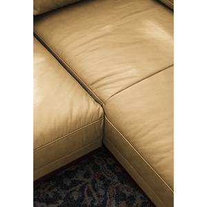 Ecksofa Horley Echtleder Beige - Longchair davorstehend rechts