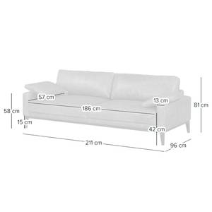 3-Sitzer Sofa HORLEY Echtleder Cerys: Braun