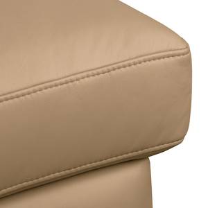 Ecksofa Termon - Bodennah Echtleder Roda: Beige - Longchair davorstehend links