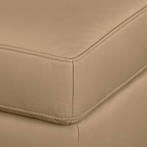 Ecksofa Termon - Bodennah Echtleder Roda: Beige - Longchair davorstehend rechts